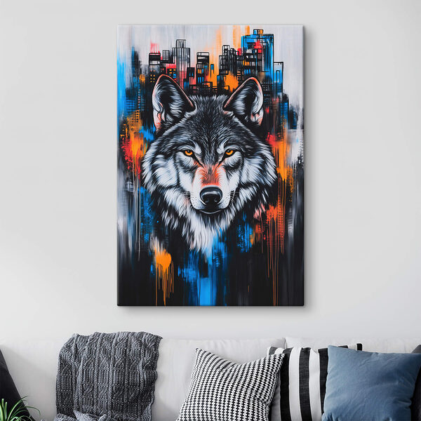 Peinture d'un loup Tableaux Peinture d'un loup
