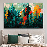 Tableaux Peinture d'arbres et de soleil