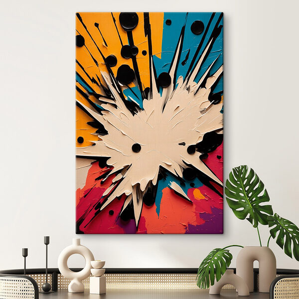 Explosion blanche et noire Tableaux Explosion blanche et noire