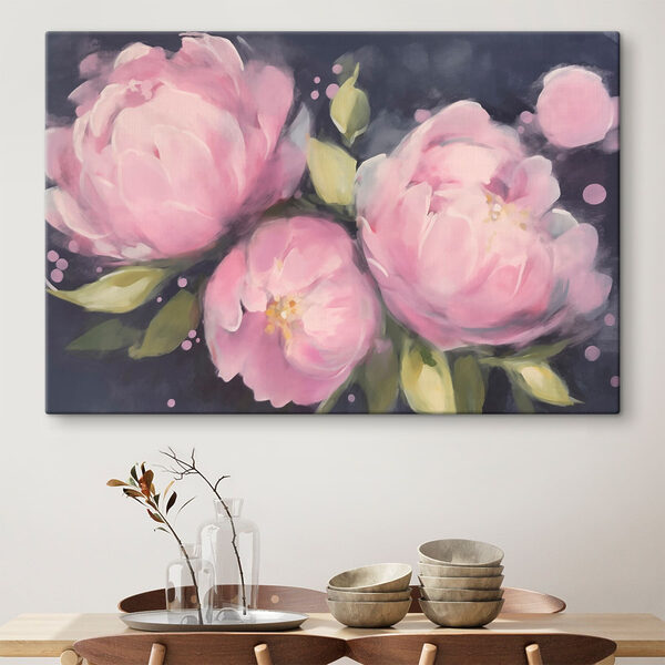 Tableaux Peinture de fleurs roses