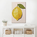 Tableaux Citron avec des feuilles peintes dessus