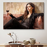 Tableaux Femme assise sur un canapé