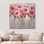 Tableaux Peinture de fleurs roses
