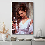 Tableaux Femme tenant un verre de vin