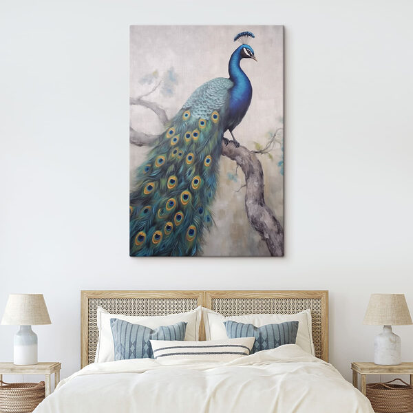 Peinture d'un paon sur une branche Tableaux Peinture d'un paon sur une branche