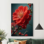 Tableaux Fleurs vibrantes avec de délicates gouttelettes