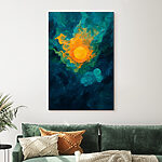 Tableaux Peinture d'un soleil et de nuages