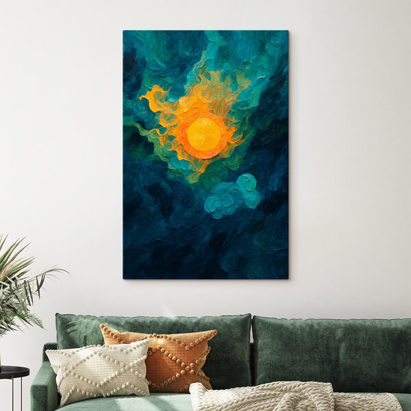 Peinture d'un soleil et de nuages Tableaux Peinture d'un soleil et de nuages