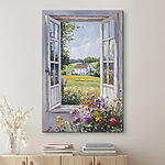 Tableaux Peinture d'une maison vue à travers une fenêtre