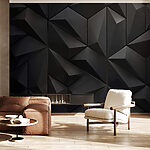 Papier peint Ombres angulaires dans des dimensions monochromes