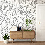 Papier peint Ligne noire sur fond blanc