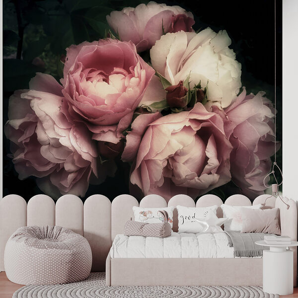 Papier peint Roses roses en pleine floraison (UGS : u08062) Papier peint Papier peint Roses roses en pleine floraison (UGS : u08062)