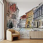 Papier peint Dessin d'un bâtiment