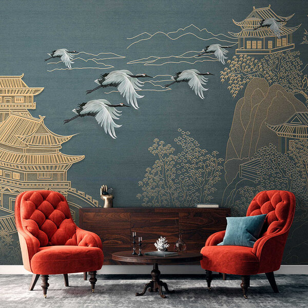 Papier peint Oiseau volant dans les airs