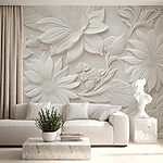 Papier peint Motif floral complexe en relief