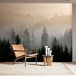 Papier peint Groupe d'arbres dans le brouillard