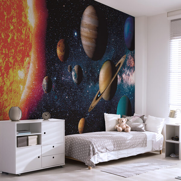 Papier peint Planète dans l'espace avec des étoiles (UGS : u52640) Papier peint Papier peint Planète dans l'espace avec des étoiles (UGS : u52640)
