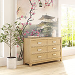 Papier peint Fleurs encadrant un temple japonais serein