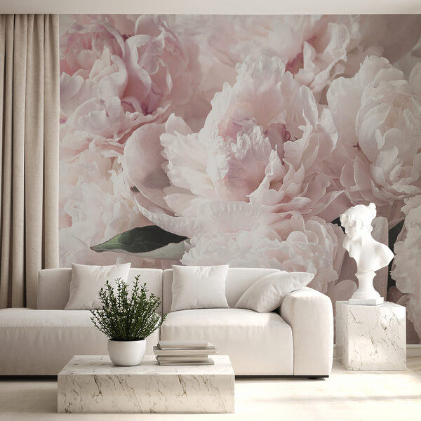 Fleurs délicates dans des tons pastel Papier peint Fleurs délicates dans des tons pastel