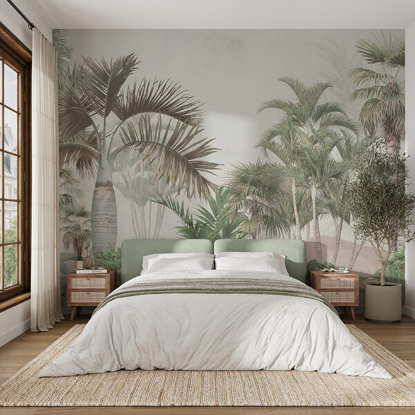 Papier peint Paradis tropical avec une végétation luxuriante