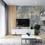 Papier peint Motif floral abstrait vintage