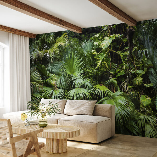 Papier peint Scène de verdure de forêt tropicale luxuriante