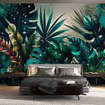 Papier peint Un feuillage tropical vibrant en harmonie