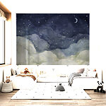 Papier peint Nuages et étoiles dans le ciel