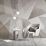 Papier peint Fond gris et blanc avec triangles