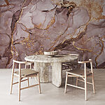 Papier peint Motif abstrait de marbre rose et marron