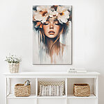 Tableaux Femme avec des fleurs dans les cheveux