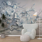 Papier peint Fleurs blanches sur une branche