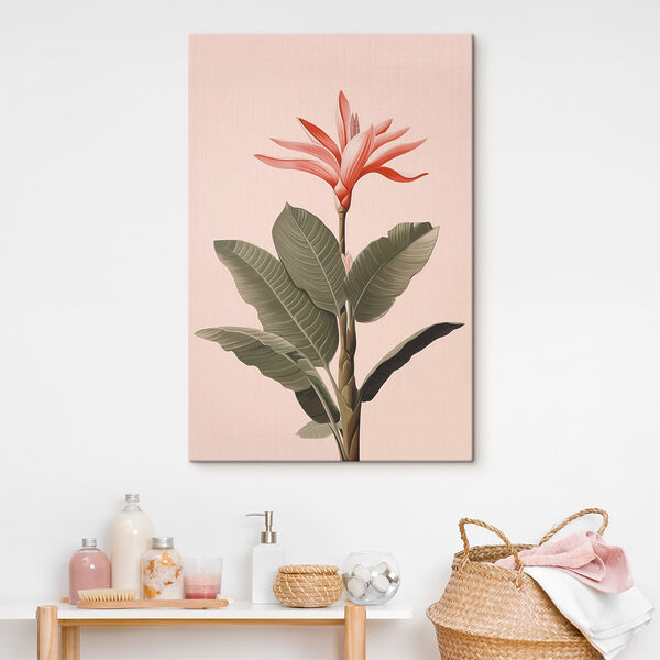 Peinture d'une fleur et de feuilles Tableaux Peinture d'une fleur et de feuilles
