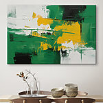 Tableaux Peinture verte et jaune