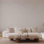 Papier peint Motif blanc et gris