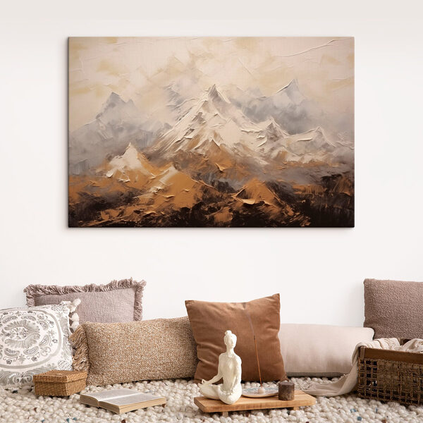 Peinture d'une chaîne de montagnes Tableaux Peinture d'une chaîne de montagnes
