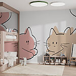 Papier peint Couple de chats couchés