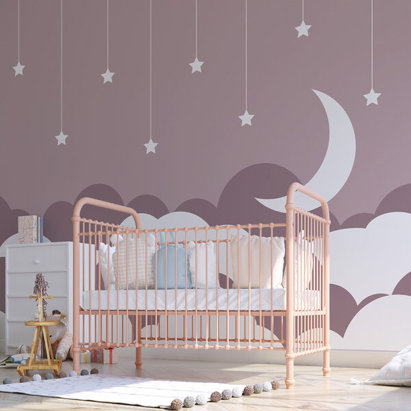 Lune et étoiles dans le ciel Papier peint Lune et étoiles dans le ciel
