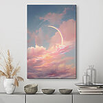 Tableaux Nuages roses dans le ciel