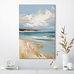Tableaux Peinture d'une plage et de l'eau
