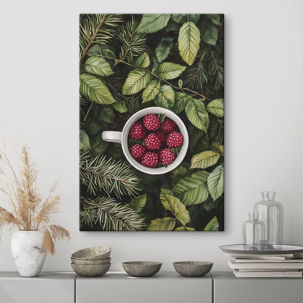 Coupe de framboises dans un arbre Tableaux Coupe de framboises dans un arbre