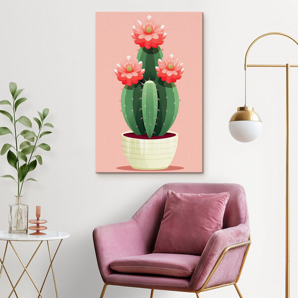 Cactus à fleurs roses Tableaux Cactus à fleurs roses