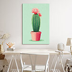 Tableaux Cactus avec une fleur