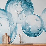 Papier peint Groupe de bulles avec des bulles dans l'air