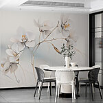 Papier peint Fleurs blanches sur une branche