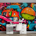 Papier peint Graffiti sur un mur