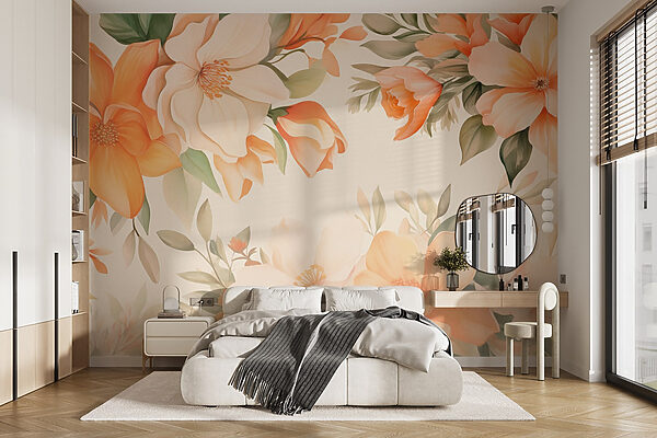 Beauté florale dans des tons pastel Papier peint Beauté florale dans des tons pastel