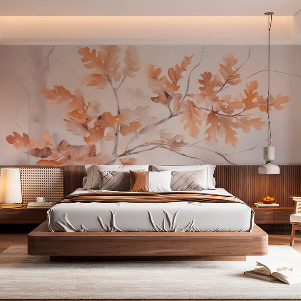 Arbre aux feuilles brunes Papier peint Arbre aux feuilles brunes