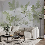 Papier peint Branche d'arbre avec feuilles