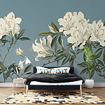 Papier peint Fleurs blanches sur une branche